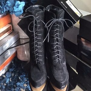 Suede Granny boots